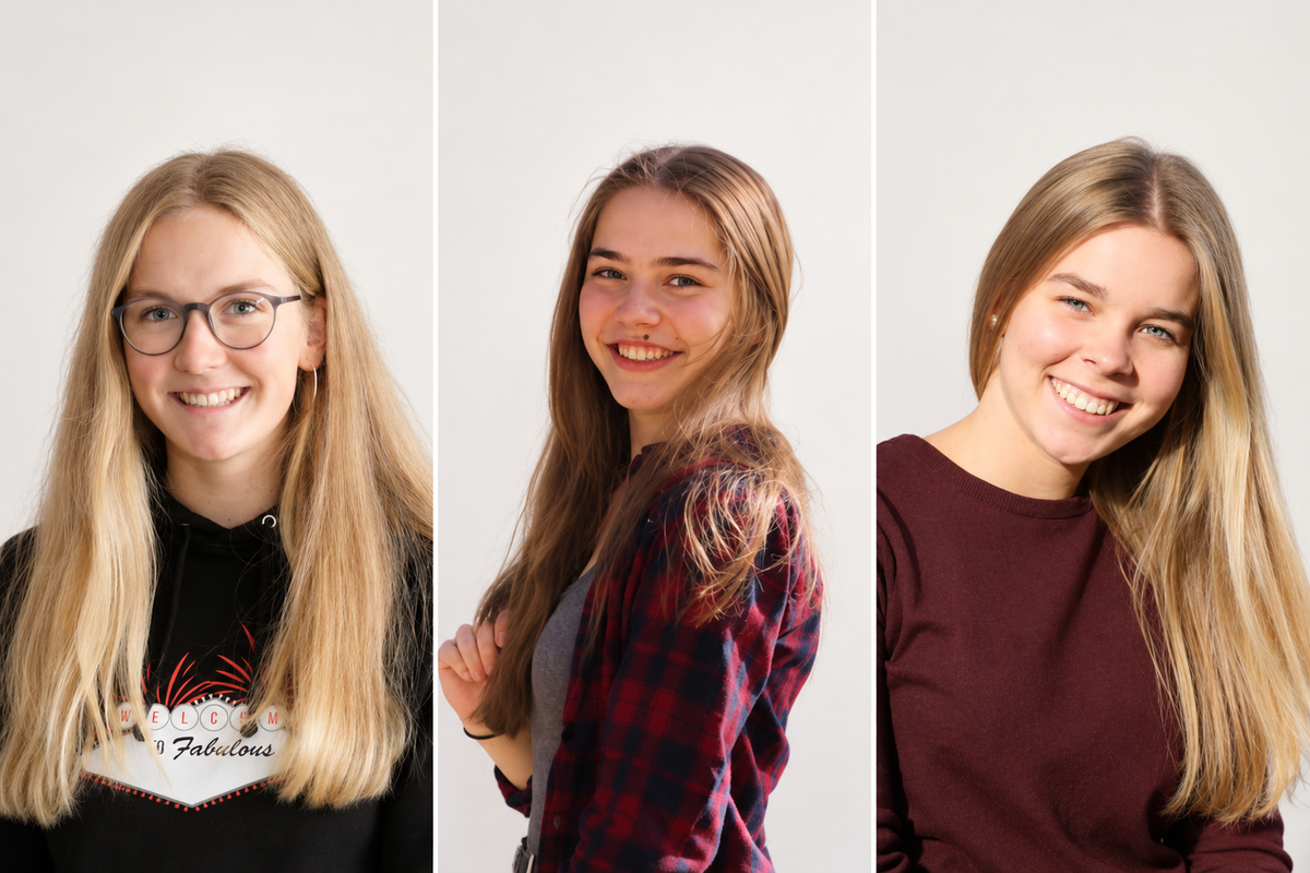 Lehrkraft erklärt zwei Schülerinnen eine Aufgabe am Gruppentisch